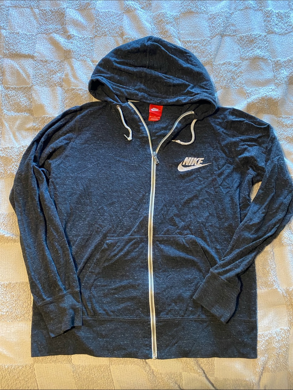 Nike Black Heather Full-Zip Hooded Sweatshirt XL